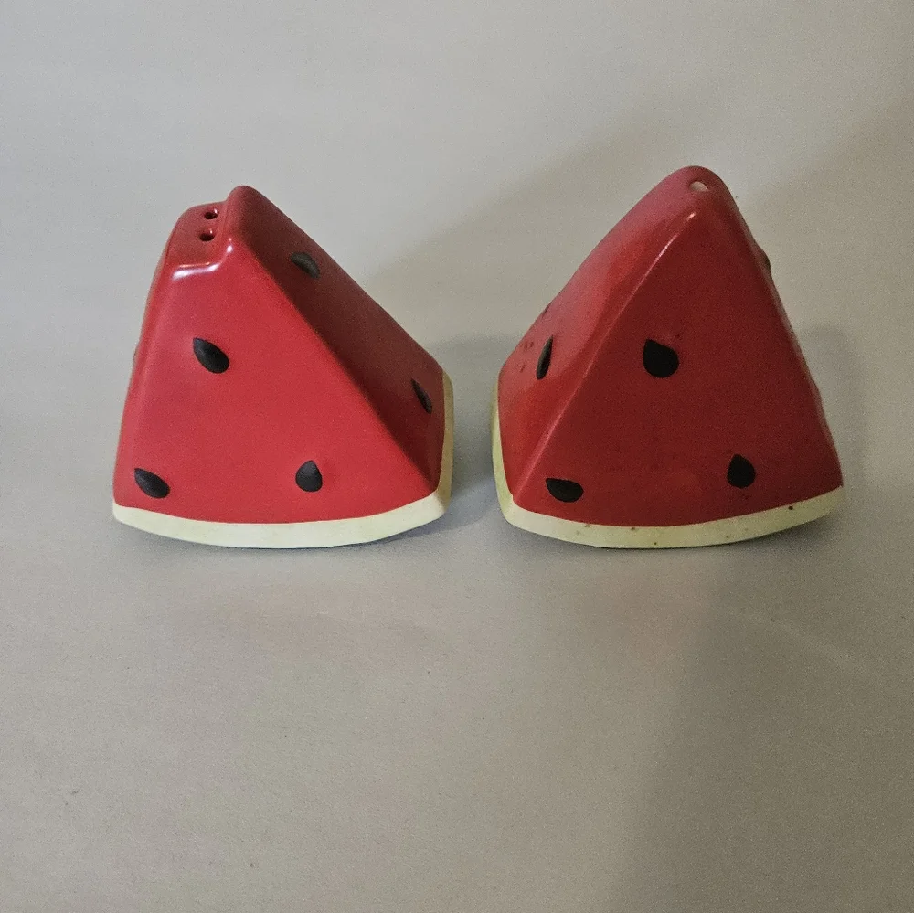 Watermelon-Themed Kids Salt and Pepper Shakers